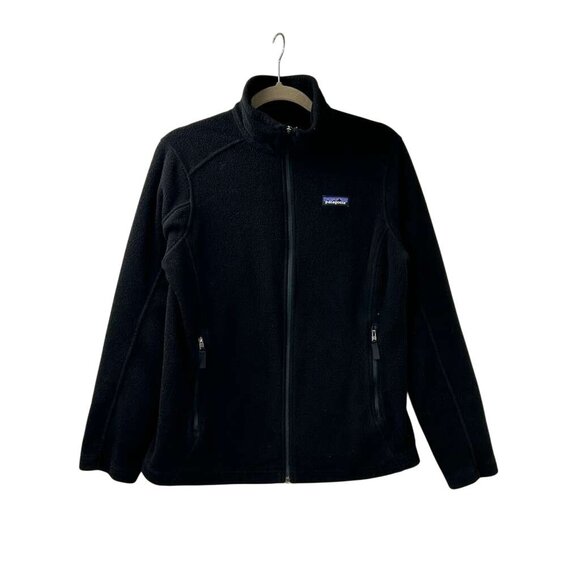 Patagonia Synchilla Women's Size Medium Sweater Fleece Black Full Zip Jacket - Picture 7 of 15